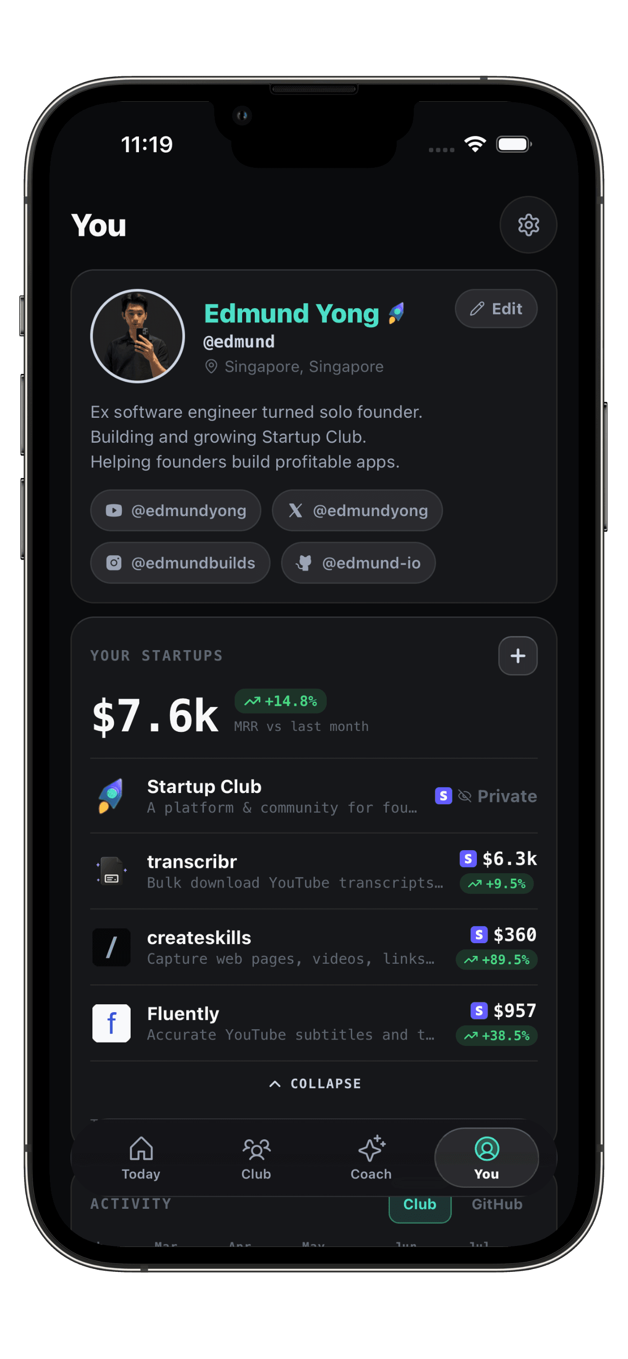 Borderless verified revenue leaderboard captured from the release build